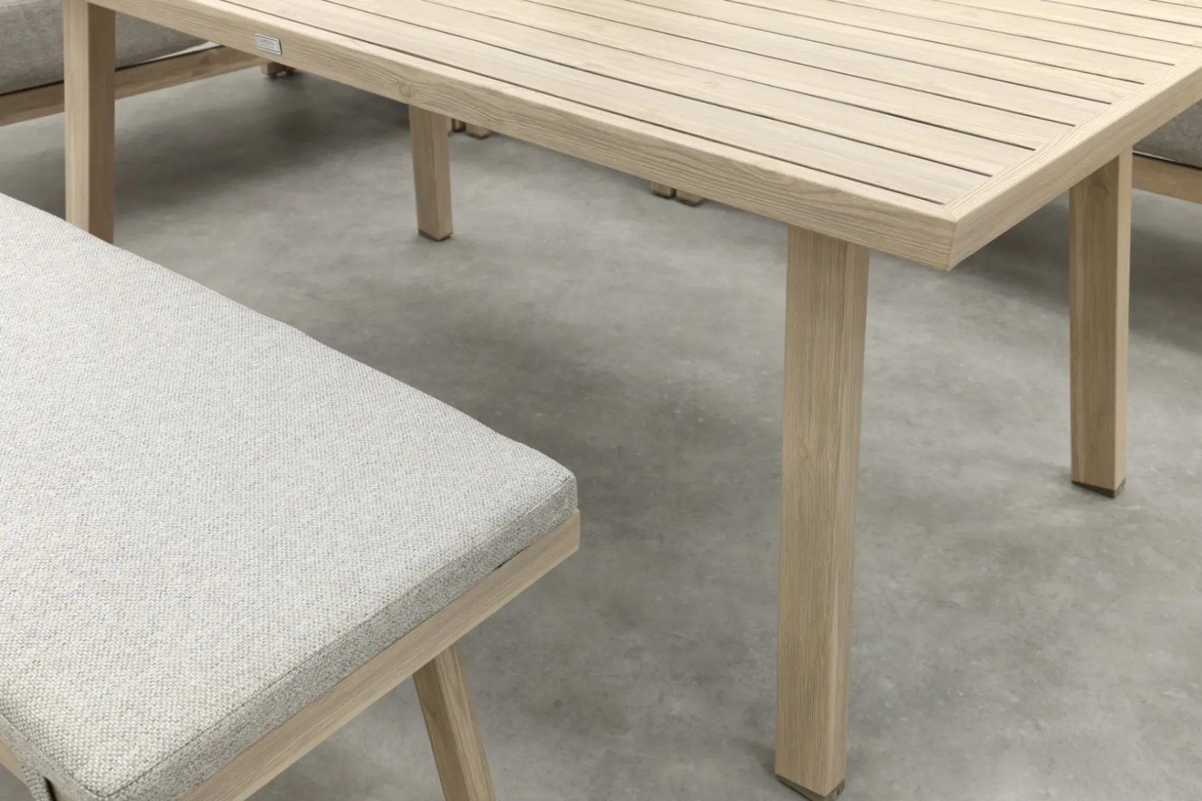GI Decala rope lounge-/diningset incl. stoel & tuinbank - Teak/Zand