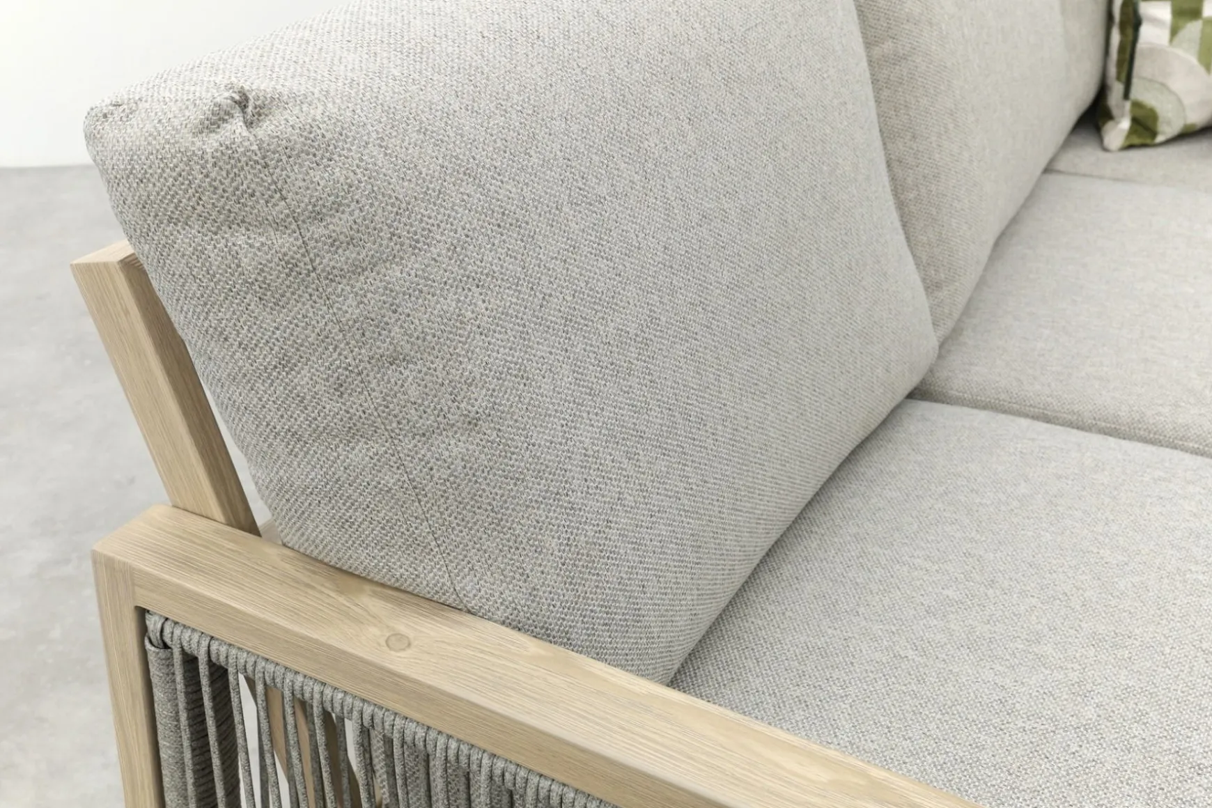 GI Decala rope lounge-/diningset incl. stoel & tuinbank - Teak/Zand