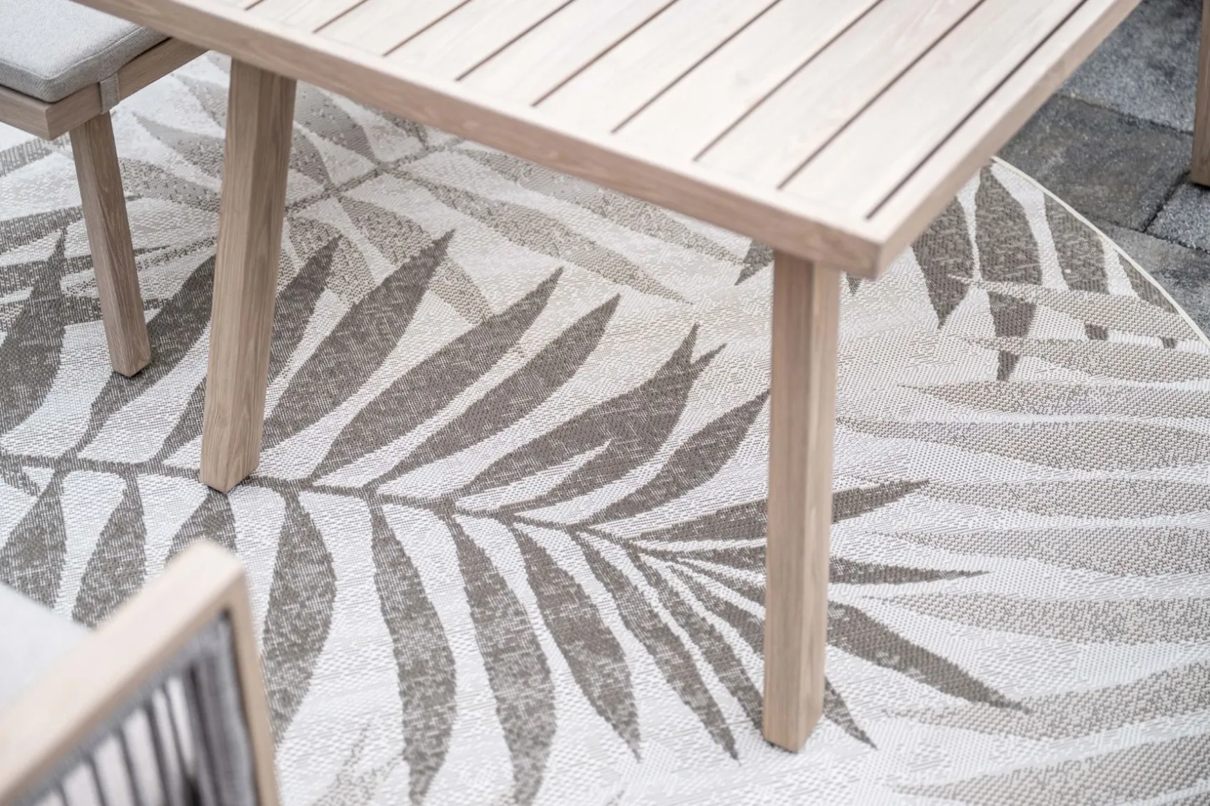 GI Decala rope lounge-/diningset incl. stoel & tuinbank - Teak/Zand