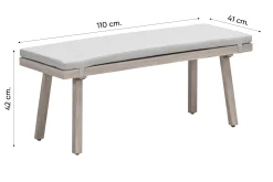 GI Decala rope lounge-/diningset incl. stoel & tuinbank - Teak/Zand