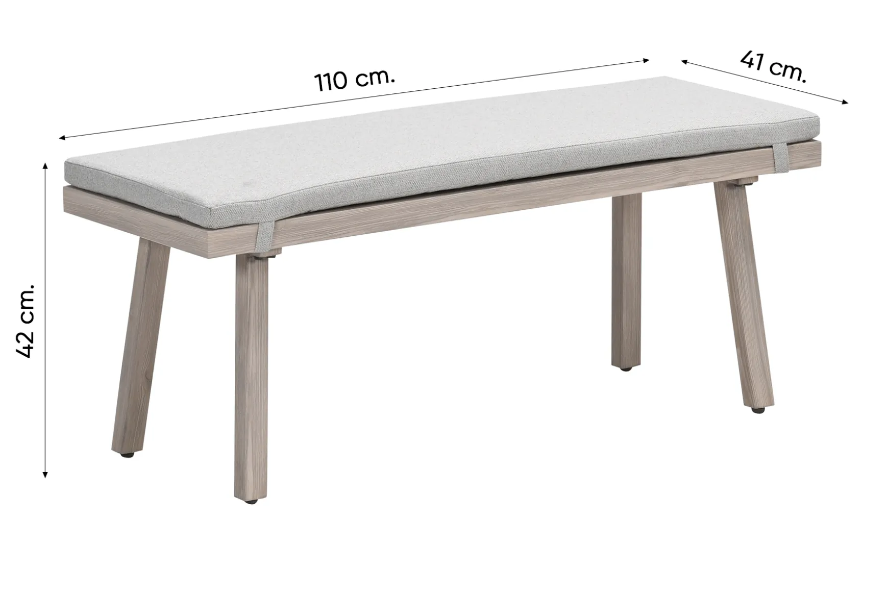 GI Decala rope lounge-/diningset incl. stoel & tuinbank - Teak/Zand