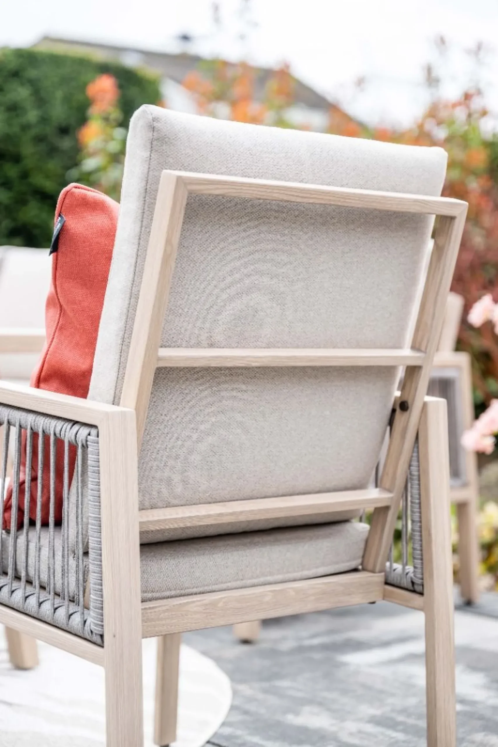 GI Decala rope lounge-/diningset incl. stoel & tuinbank - Teak/Zand