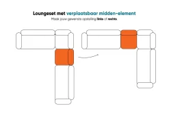 GI Decala rope lounge-/diningset incl. stoel & tuinbank - Teak/Zand