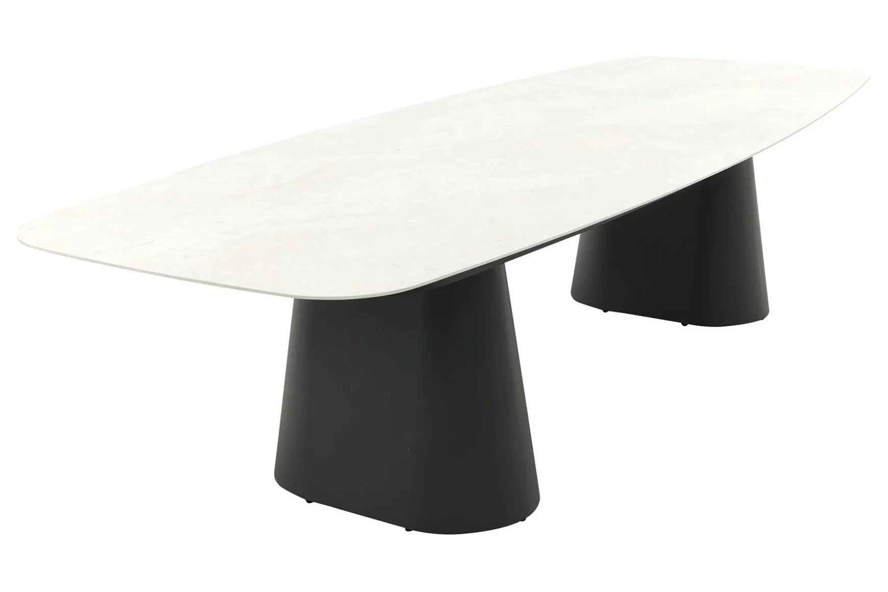 GI Denver Deens ovale tuintafel 320x120 cm. - Carbon Black