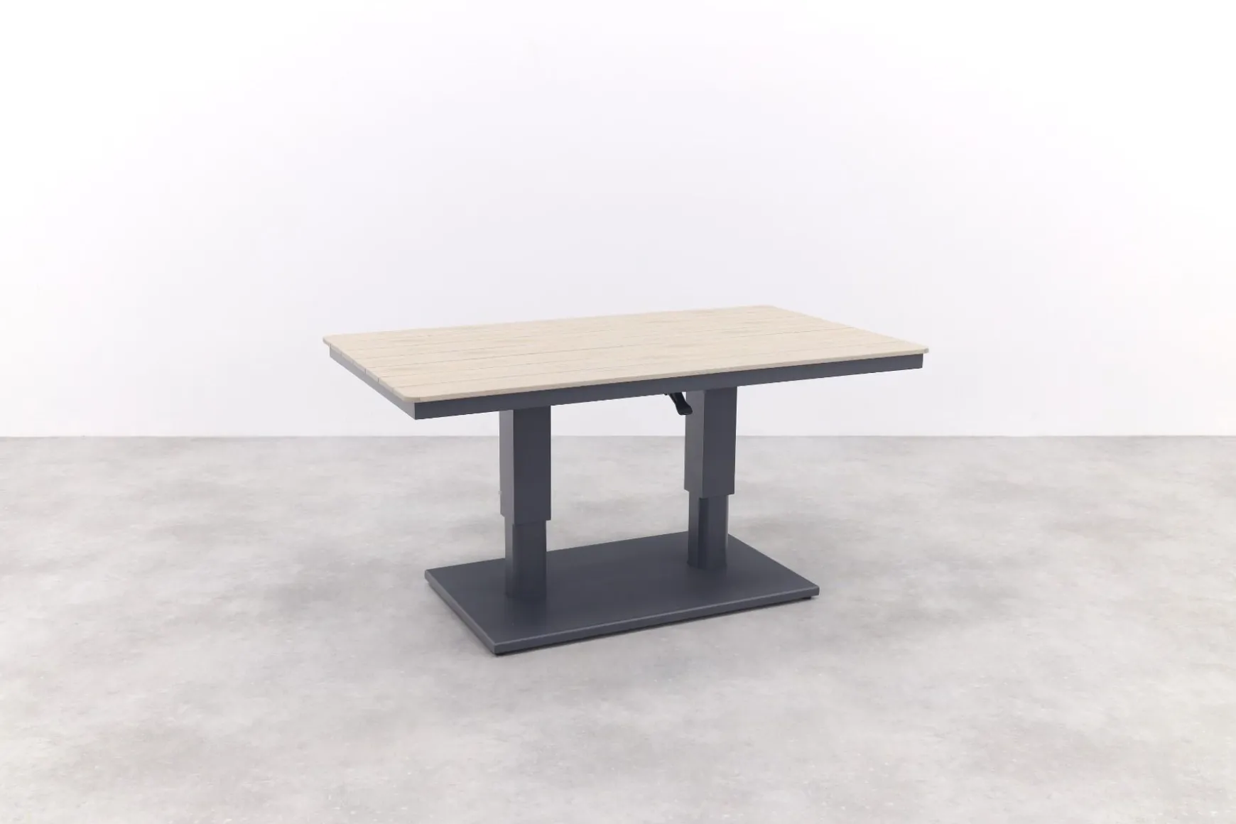 GI Diamo/Cyprus verstelbare lounge-dining hoekset (7-delig) - Carbon Black/Zand