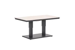 GI Diamo/Cyprus verstelbare lounge-dining hoekset (7-delig) - Carbon Black/Zand