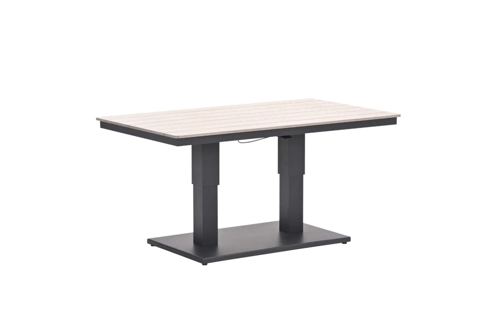 GI Diamo/Cyprus verstelbare lounge-dining hoekset (7-delig) - Carbon Black/Zand