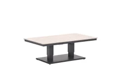 GI Diamo/Cyprus verstelbare lounge-dining hoekset (7-delig) - Carbon Black/Zand