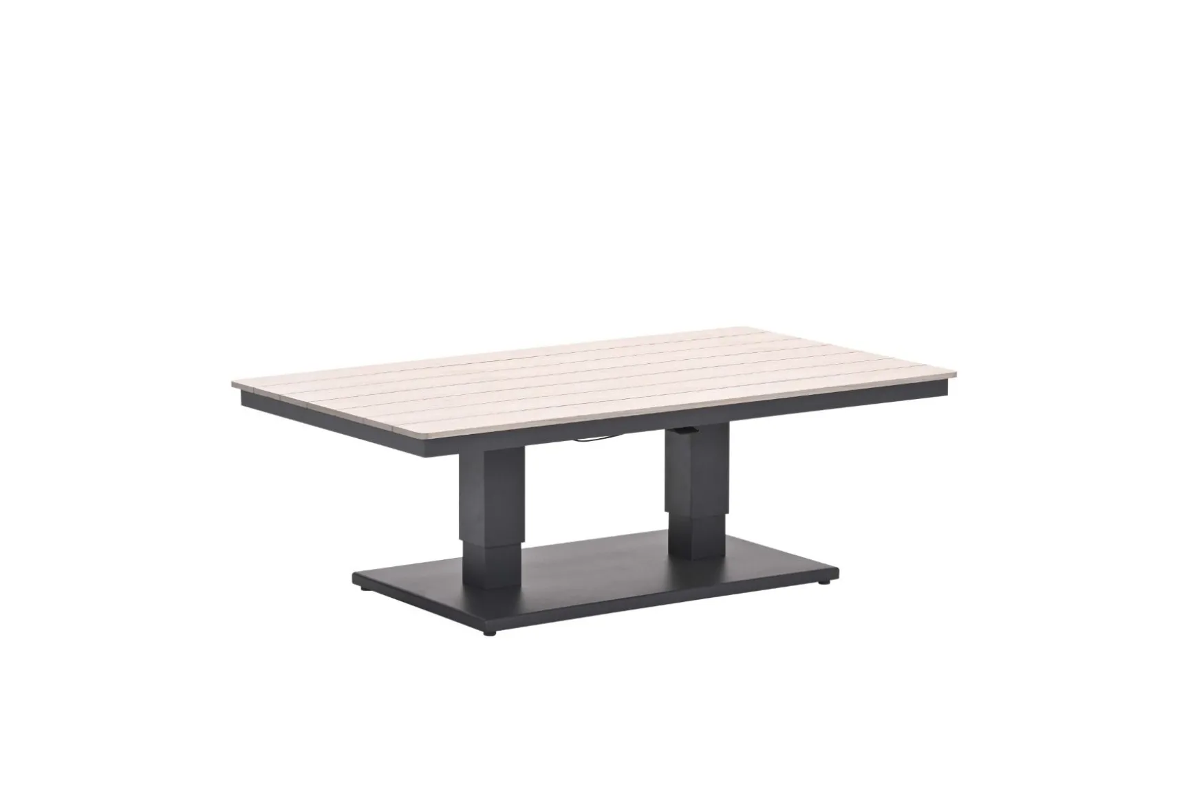GI Diamo/Cyprus verstelbare lounge-dining hoekset (7-delig) - Carbon Black/Zand