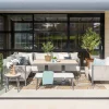 GI Diamo hoek loungebank (L/R) - Carbon Black/Zand