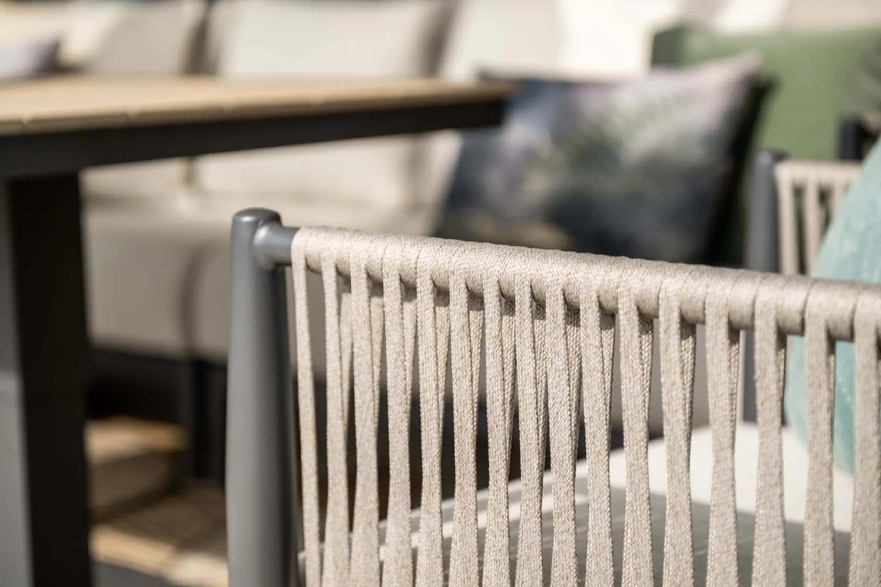 GI Diamo hoek loungebank (L/R) - Carbon Black/Zand