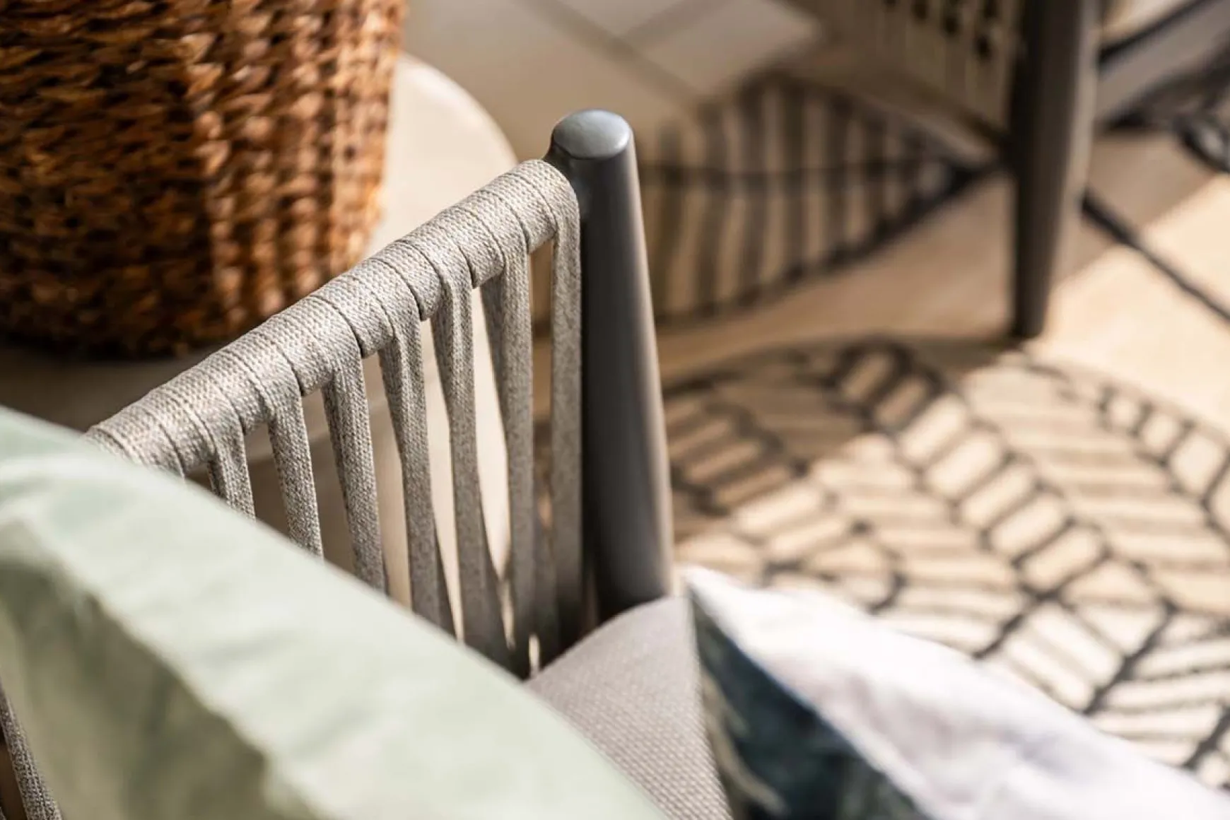 GI Diamo hoek loungebank (L/R) - Carbon Black/Zand