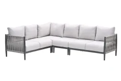 GI Diamo lounge-dining hoekset (5-delig) - Carbon Black/Zand