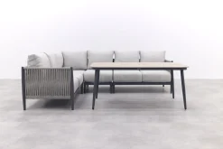GI Diamo lounge-dining hoekset (5-delig) - Carbon Black/Zand