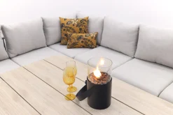 GI Diamo lounge-dining hoekset (5-delig) - Carbon Black/Zand