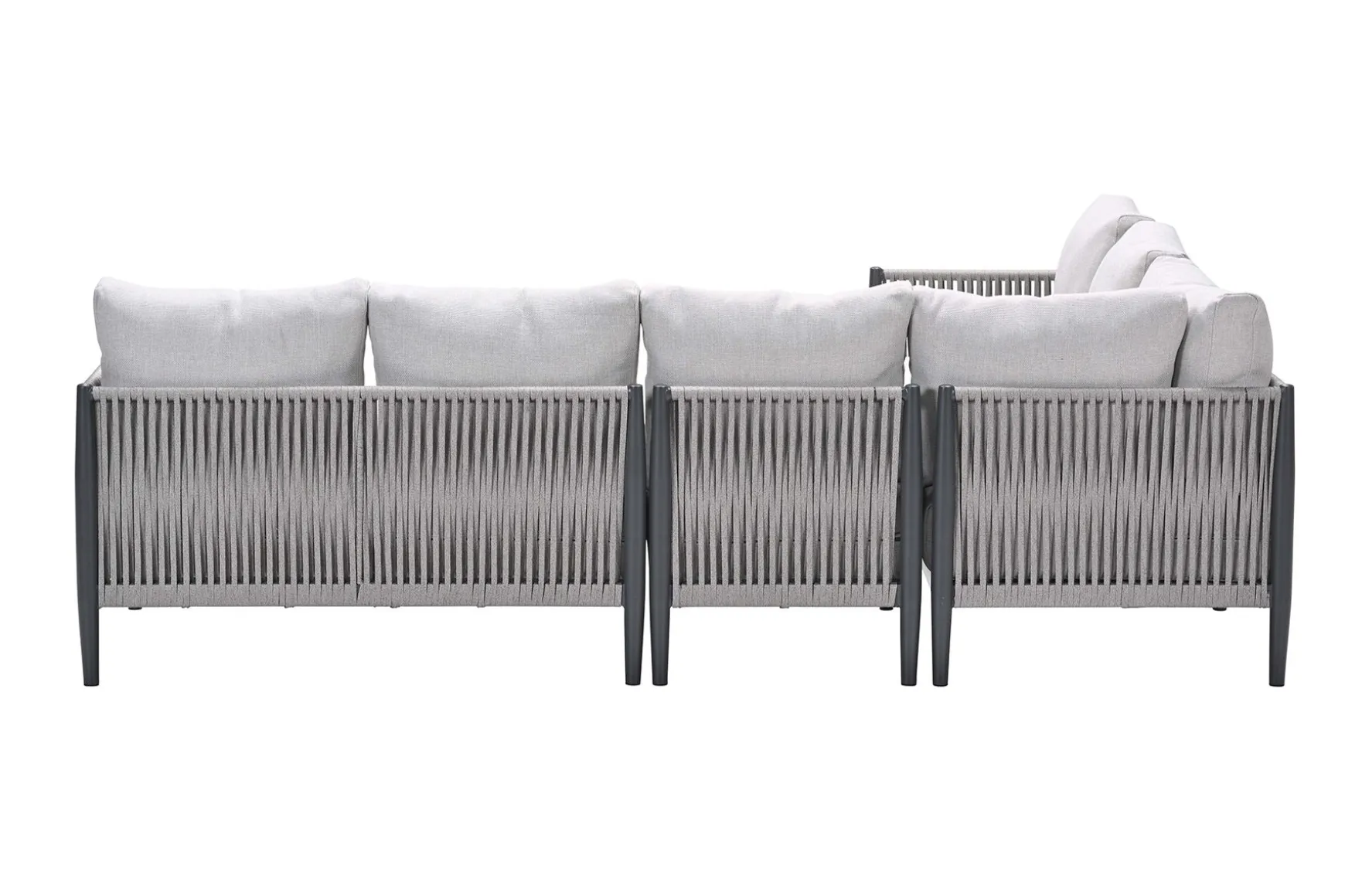 GI Diamo lounge-dining hoekset (5-delig) - Carbon Black/Zand