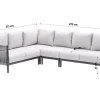 GI Diamo lounge-dining hoekset (6-delig) - Carbon Black/Zand
