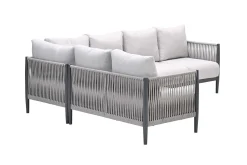 GI Diamo lounge-dining hoekset (6-delig) - Carbon Black/Zand