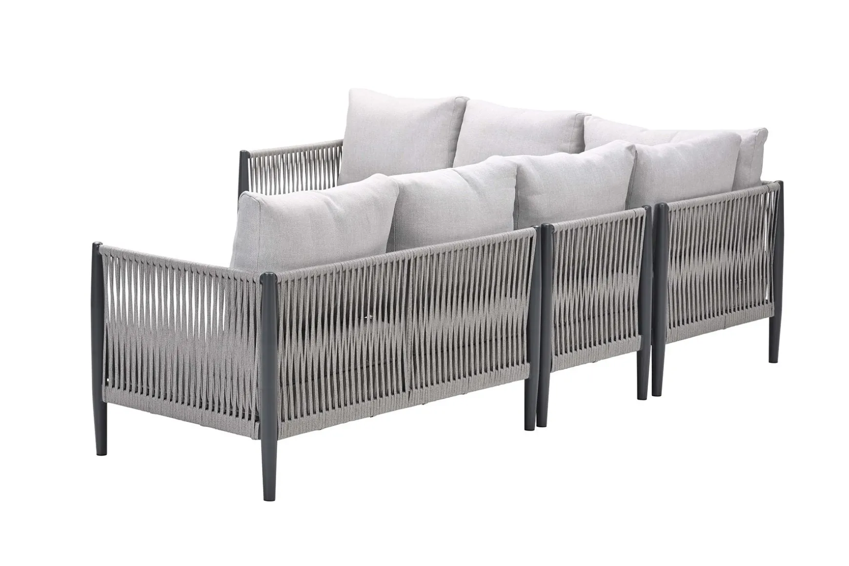 GI Diamo lounge-dining hoekset (6-delig) - Carbon Black/Zand