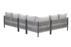GI Diamo lounge-dining hoekset (6-delig) - Carbon Black/Zand