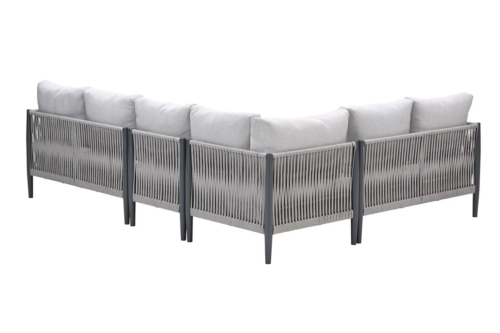 GI Diamo lounge-dining hoekset (6-delig) - Carbon Black/Zand