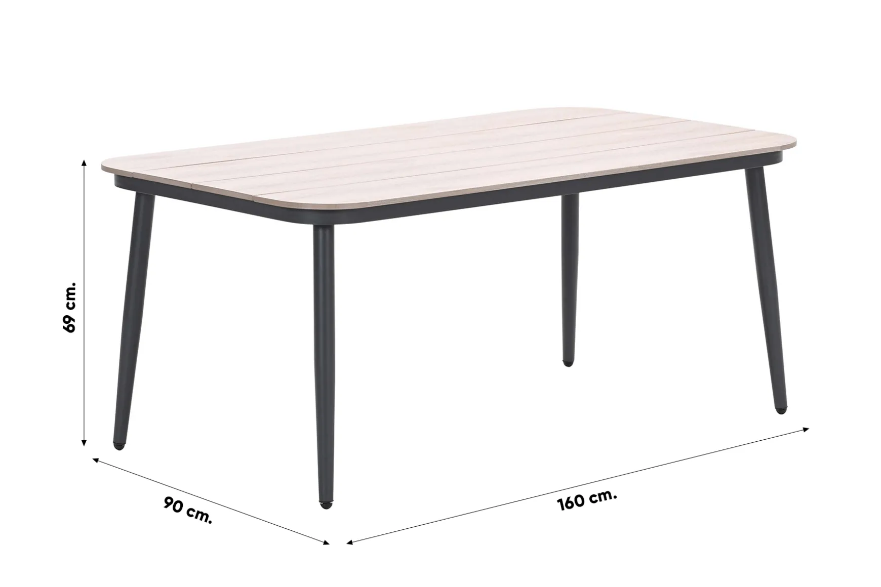 GI Diamo lounge-dining hoekset (6-delig) - Carbon Black/Zand