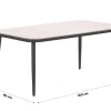 GI Diamo lounge dining tafel 160x90 cm. - Carbon Black/Teak look OP=OP