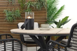 GI Edison 122 cm. - ronde tuinset / 4 Seasons Fabrice antraciet