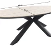 GI Edison ovale houtlook tuintafel 280x140 cm.