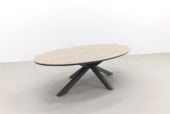 GI Edison ovale houtlook tuintafel 280x140 cm.