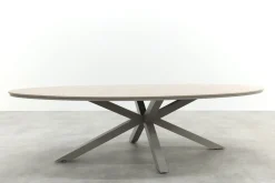 GI Edison ovale houtlook tuintafel 280x140 cm. - Taupe