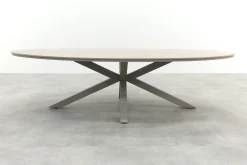 GI Edison ovale houtlook tuintafel 280x140 cm. - Taupe