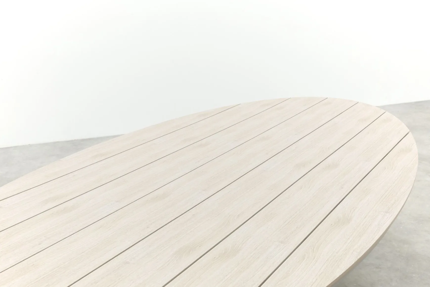 GI Edison ovale houtlook tuintafel 280x140 cm. - Taupe