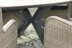 GI Edison ovale houtlook tuintafel 220x115 cm.