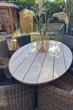 GI Edison ovale houtlook tuintafel 220x115 cm.