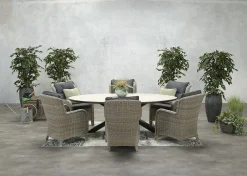 GI Edison ovale houtlook tuintafel 220x115 cm.