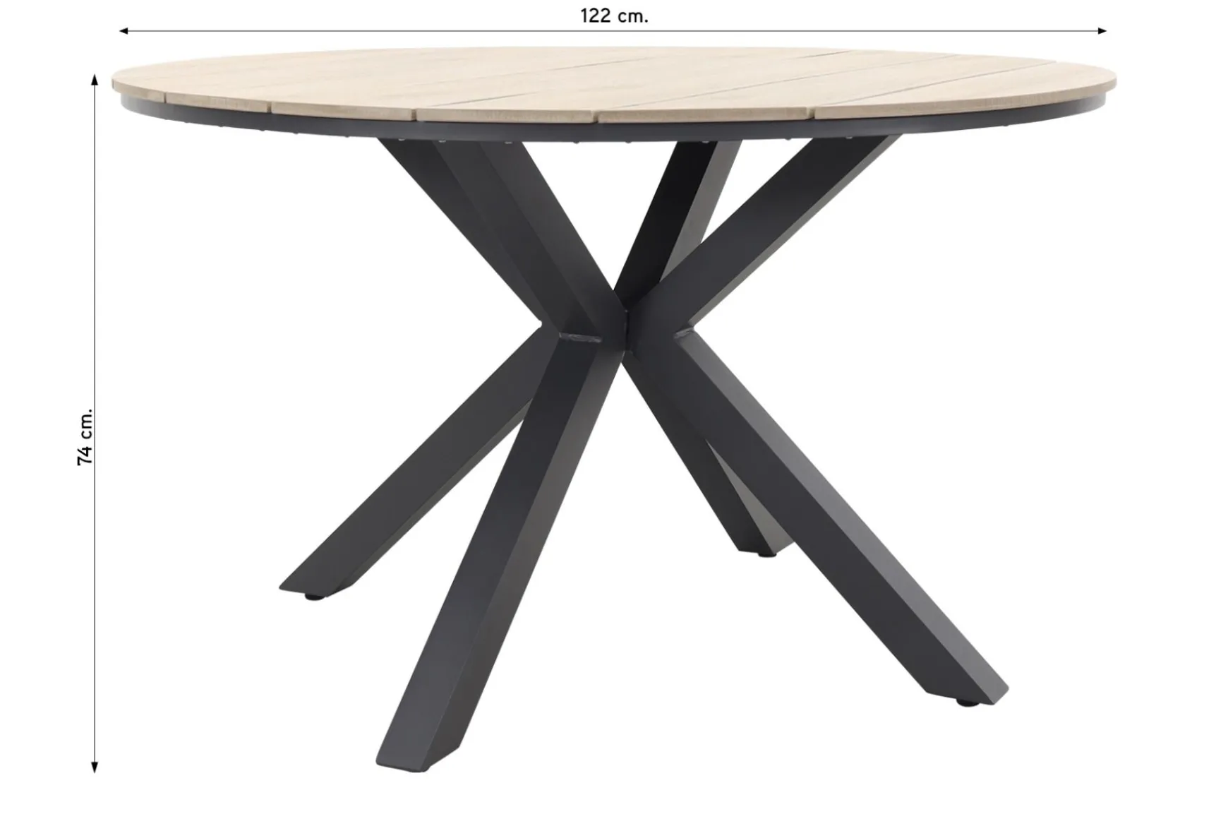 GI Edison ronde houtlook tuintafel Ø122 cm.