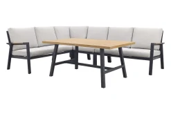 GI Elati lounge-dining hoekset (5-delig) - Carbon Black/Zand