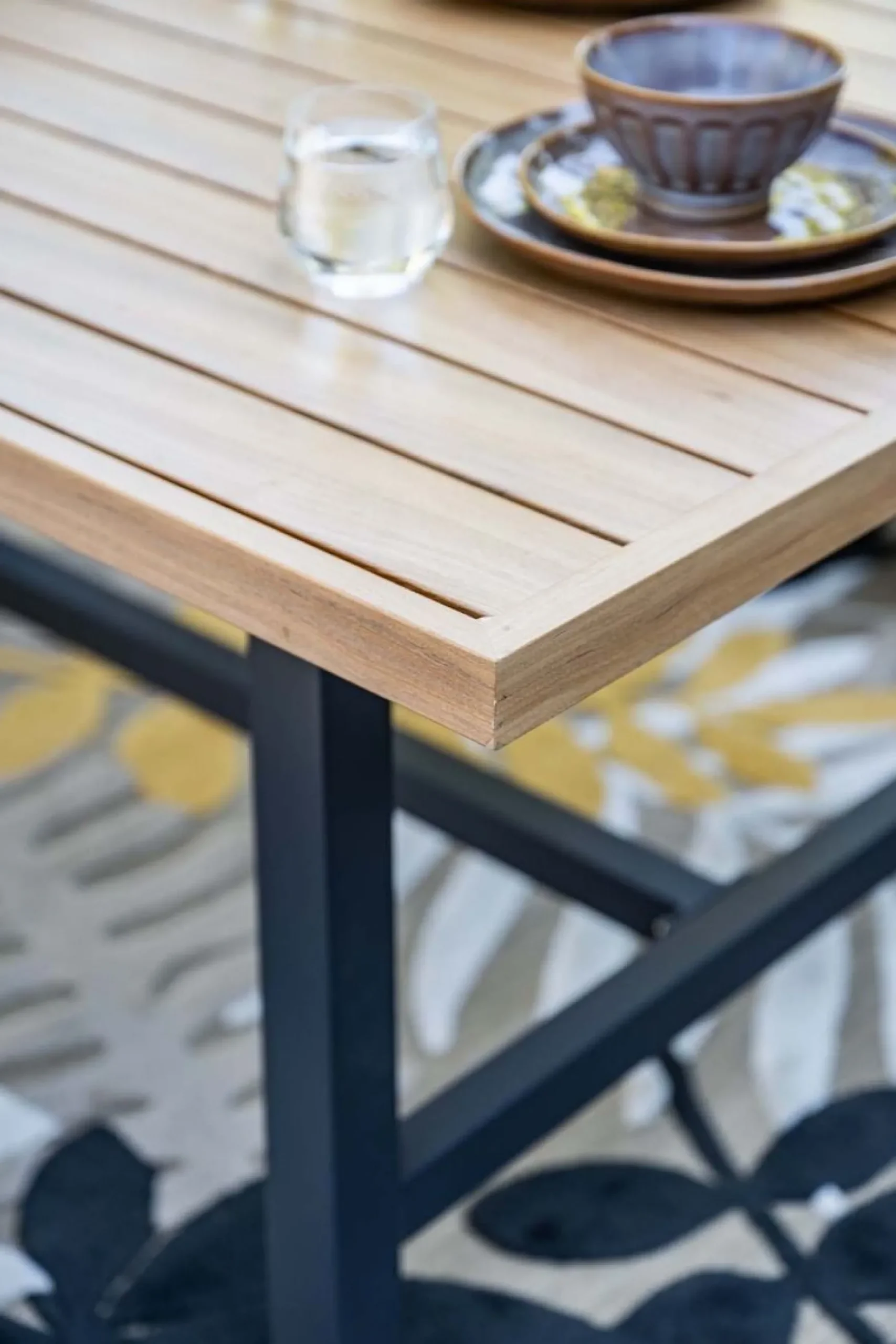 GI Elati lounge-diningset aluminium (6-delig) - Carbon Black/Zand