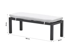 GI Elati lounge-diningset aluminium (6-delig) - Carbon Black/Zand