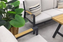 GI Elati lounge-dining set (4-delig) - Carbon Black/Zand