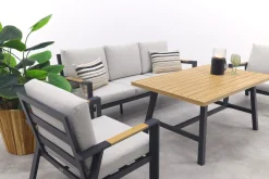 GI Elati lounge-dining set (4-delig) - Carbon Black/Zand