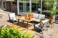 GI Elati lounge-dining set (4-delig) - Carbon Black/Zand
