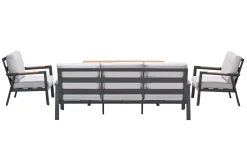 GI Elati lounge-dining set (4-delig) - Carbon Black/Zand