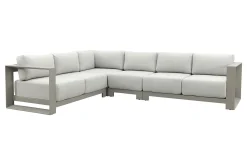 GI Levanto aluminium hoekbank met middenelement - Valley Sand