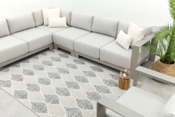 GI Levanto aluminium hoekbank met middenelement - Valley Sand