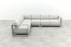 GI Levanto aluminium hoekbank met middenelement - Valley Sand