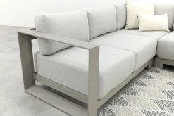 GI Levanto aluminium hoekbank met middenelement - Valley Sand
