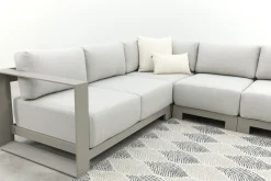 GI Levanto aluminium hoekbank met middenelement - Valley Sand