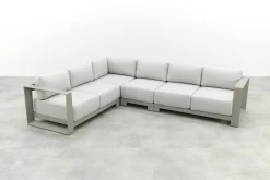 GI Levanto aluminium hoekbank met middenelement - Valley Sand
